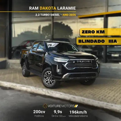 RAM DAKOTA 2.2 TURBO DIESEL LARAMIE 4X4 AUTOMÁTICO RAM DAKOTA 2.2 TURBO DIESEL LARAMIE 4X4 AUTOMÁTICO