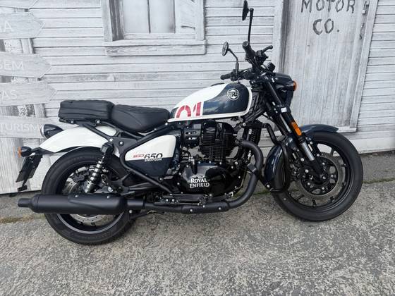 ROYAL ENFIELD SHOTGUN 650 STENCIL WHITE 