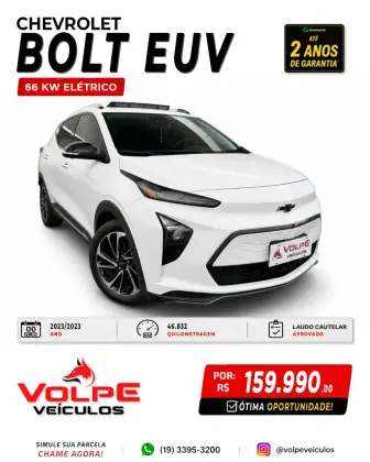 CHEVROLET BOLT EV 66 KW ELÉTRICO