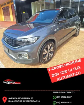 VOLKSWAGEN T-CROSS 1.4 250 TSI TOTAL FLEX HIGHLINE AUTOMÁTICO VOLKSWAGEN T-CROSS 1.4 250 TSI TOTAL FLEX HIGHLINE AUTOMÁTICO