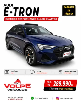 AUDI E-TRON ELÉTRICO SPORTBACK PERFORMANCE QUATTRO AUDI E-TRON ELÉTRICO SPORTBACK PERFORMANCE QUATTRO