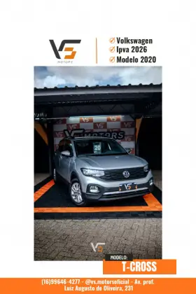 VOLKSWAGEN T-CROSS 1.0 200 TSI TOTAL FLEX SENSE AUTOMÁTICO VOLKSWAGEN T-CROSS 1.0 200 TSI TOTAL FLEX SENSE AUTOMÁTICO