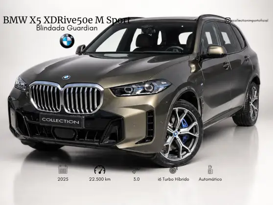 BMW X5 3.0 I6 TURBO HÍBRIDO XDRIVE50E M SPORT AUTOMÁTICO BMW X5 3.0 I6 TURBO HÍBRIDO XDRIVE50E M SPORT AUTOMÁTICO