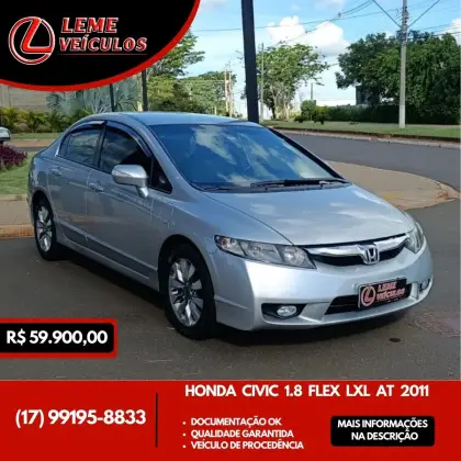 HONDA CIVIC 1.8 LXL 16V FLEX 4P AUTOMÁTICO