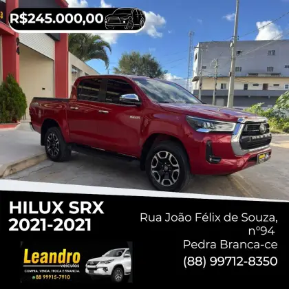 TOYOTA HILUX 2.8 D-4D TURBO DIESEL CD SRX 4X4 AUTOMÁTICO TOYOTA HILUX 2.8 D-4D TURBO DIESEL CD SRX 4X4 AUTOMÁTICO