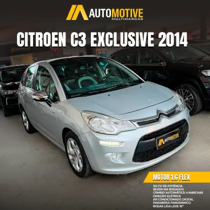CITROËN C3 1.6 EXCLUSIVE 16V FLEX 4P AUTOMÁTICO CITROËN C3 1.6 EXCLUSIVE 16V FLEX 4P AUTOMÁTICO