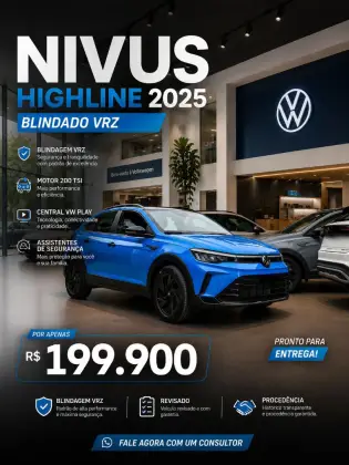 VOLKSWAGEN NIVUS 1.0 200 TSI TOTAL FLEX HIGHLINE AUTOMÁTICO VOLKSWAGEN NIVUS 1.0 200 TSI TOTAL FLEX HIGHLINE AUTOMÁTICO