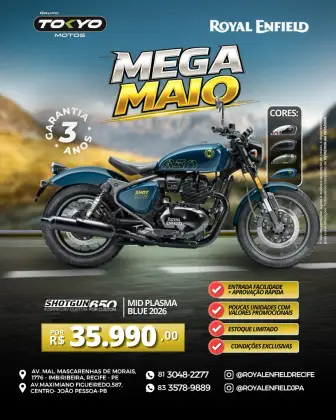 ROYAL ENFIELD SHOTGUN 650 PLASMA BLUE 