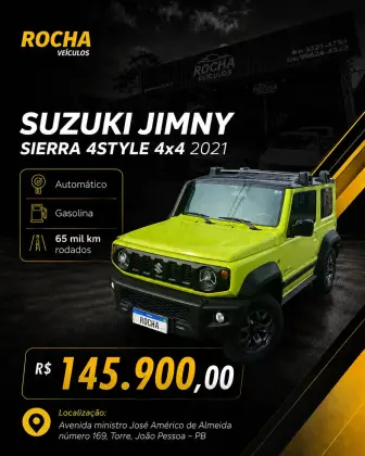 SUZUKI JIMNY 1.5 GASOLINA SIERRA 4STYLE 4X4 AUTOMÁTICO SUZUKI JIMNY 1.5 GASOLINA SIERRA 4STYLE 4X4 AUTOMÁTICO