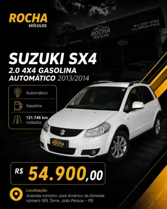 SUZUKI SX4 2.0 4X4 16V GASOLINA 4P AUTOMÁTICO SUZUKI SX4 2.0 4X4 16V GASOLINA 4P AUTOMÁTICO