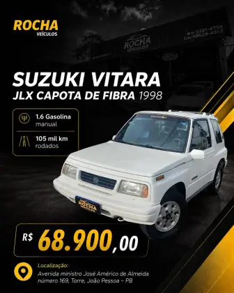 SUZUKI VITARA 1.6 JLX CANVAS TOP 4X4 8V GASOLINA 2P MANUAL