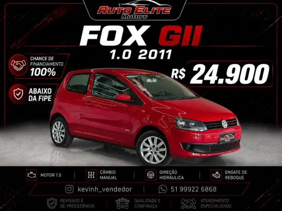 VOLKSWAGEN FOX 1.0 MI 8V FLEX 2P MANUAL VOLKSWAGEN FOX 1.0 MI 8V FLEX 2P MANUAL