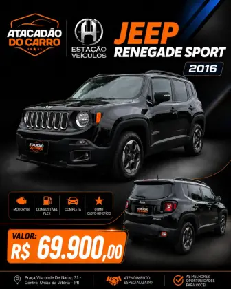 JEEP RENEGADE 1.8 16V FLEX SPORT 4P AUTOMÁTICO JEEP RENEGADE 1.8 16V FLEX SPORT 4P AUTOMÁTICO
