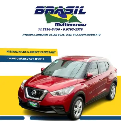 NISSAN KICKS 1.6 16V FLEXSTART S DIRECT 4P XTRONIC NISSAN KICKS 1.6 16V FLEXSTART S DIRECT 4P XTRONIC