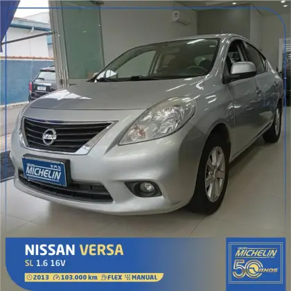 NISSAN VERSA 1.6 16V FLEX SL 4P MANUAL NISSAN VERSA 1.6 16V FLEX SL 4P MANUAL