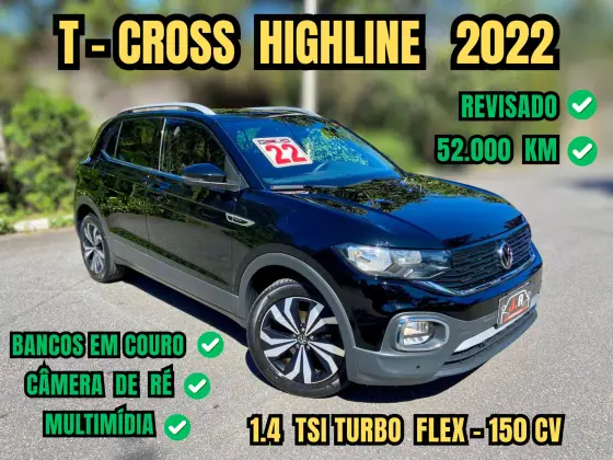 VOLKSWAGEN T-CROSS 1.4 250 TSI TOTAL FLEX HIGHLINE AUTOMÁTICO VOLKSWAGEN T-CROSS 1.4 250 TSI TOTAL FLEX HIGHLINE AUTOMÁTICO