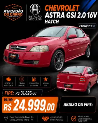 CHEVROLET ASTRA 2.0 SFI GSI 16V GASOLINA 4P MANUAL CHEVROLET ASTRA 2.0 SFI GSI 16V GASOLINA 4P MANUAL