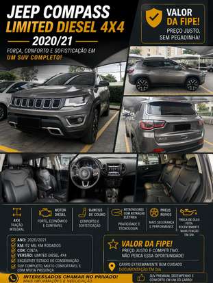 JEEP-COMPASS-2.0 16V DIESEL LIMITED 4X4 AUTOMÁTICO JEEP-COMPASS-2020