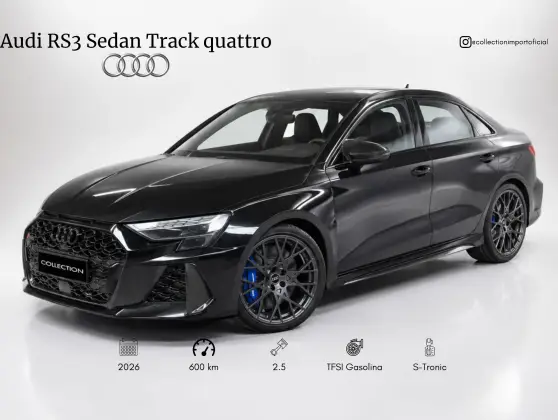AUDI RS3 2.5 TFSI GASOLINA SEDAN TRACK QUATTRO S-TRONIC AUDI RS3 2.5 TFSI GASOLINA SEDAN TRACK QUATTRO S-TRONIC