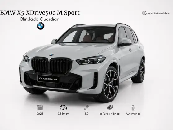 BMW X5 3.0 I6 TURBO HÍBRIDO XDRIVE50E M SPORT AUTOMÁTICO BMW X5 3.0 I6 TURBO HÍBRIDO XDRIVE50E M SPORT AUTOMÁTICO