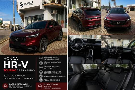 HONDA HR-V 2024 1.5 DI I-VTEC TURBO FLEX TOURING CVT