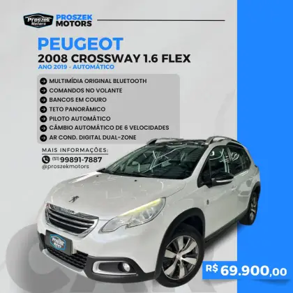 PEUGEOT 2008 1.6 16V FLEX CROSSWAY 4P AUTOMÁTICO PEUGEOT 2008 1.6 16V FLEX CROSSWAY 4P AUTOMÁTICO