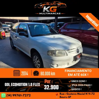 VOLKSWAGEN GOL 1.0 MI ECOMOTION 8V FLEX 2P MANUAL G.IV