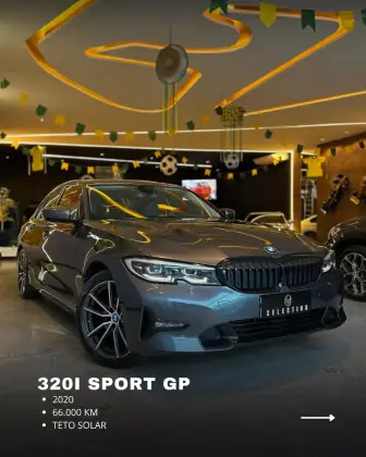 BMW 320i 2.0 16V TURBO GASOLINA SPORT GP AUTOMÁTICO BMW 320i 2.0 16V TURBO GASOLINA SPORT GP AUTOMÁTICO