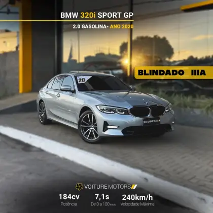 BMW 320i 2.0 16V TURBO GASOLINA SPORT GP AUTOMÁTICO BMW 320i 2.0 16V TURBO GASOLINA SPORT GP AUTOMÁTICO