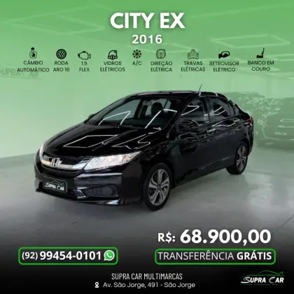 HONDA CITY 1.5 EX 16V FLEX 4P AUTOMÁTICO HONDA CITY 1.5 EX 16V FLEX 4P AUTOMÁTICO