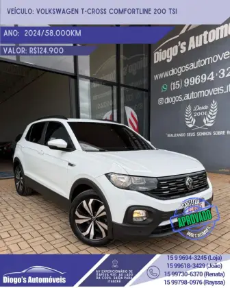 VOLKSWAGEN T-CROSS 1.0 200 TSI TOTAL FLEX COMFORTLINE AUTOMÁTICO