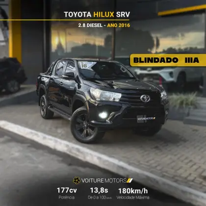 TOYOTA HILUX 2.8 SRV 4X4 CD 16V DIESEL 4P AUTOMÁTICO TOYOTA HILUX 2.8 SRV 4X4 CD 16V DIESEL 4P AUTOMÁTICO