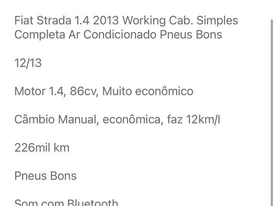 FIAT-STRADA-1.4 MPI WORKING CS 8V FLEX 2P MANUAL FIAT-STRADA-2012