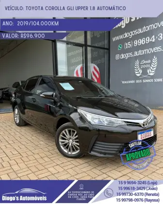 TOYOTA COROLLA 1.8 GLI UPPER 16V FLEX 4P AUTOMÁTICO