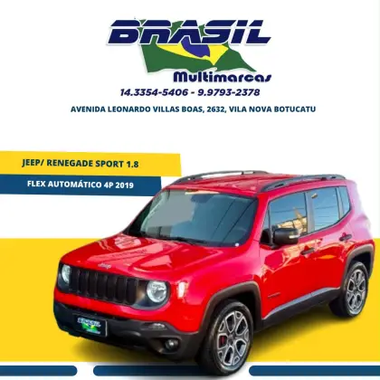 JEEP RENEGADE 1.8 16V FLEX SPORT 4P AUTOMÁTICO JEEP RENEGADE 1.8 16V FLEX SPORT 4P AUTOMÁTICO