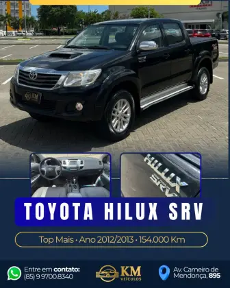 TOYOTA HILUX 3.0 SRV 4X4 CD 16V TURBO INTERCOOLER DIESEL 4P AUTOMÁTICO TOYOTA HILUX 3.0 SRV 4X4 CD 16V TURBO INTERCOOLER DIESEL 4P AUTOMÁTICO
