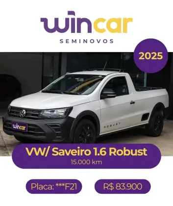 VOLKSWAGEN SAVEIRO 1.6 MSI ROBUST CS 16V FLEX 2P MANUAL VOLKSWAGEN SAVEIRO 1.6 MSI ROBUST CS 16V FLEX 2P MANUAL