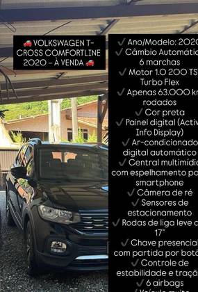 VOLKSWAGEN T-CROSS 2021 1.0 200 TSI TOTAL FLEX COMFORTLINE AUTOMATIC