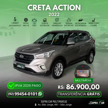 HYUNDAI CRETA 1.6 16V FLEX ACTION AUTOMÁTICO HYUNDAI CRETA 1.6 16V FLEX ACTION AUTOMÁTICO