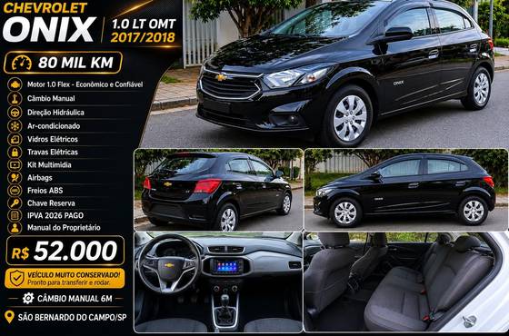 CHEVROLET ONIX 1.0 MPFI LT 8V FLEX 4P MANUAL
