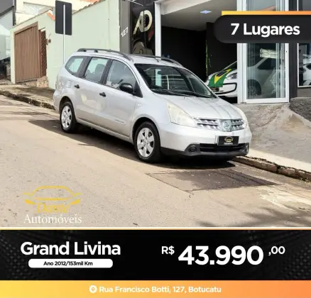 NISSAN GRAND LIVINA 1.8 S 16V FLEX 4P MANUAL NISSAN GRAND LIVINA 1.8 S 16V FLEX 4P MANUAL