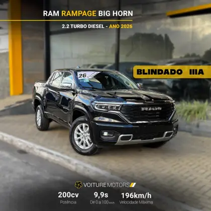 RAM RAMPAGE 2.2 TURBO DIESEL BIG HORN 4X4 AUTOMÁTICO RAM RAMPAGE 2.2 TURBO DIESEL BIG HORN 4X4 AUTOMÁTICO