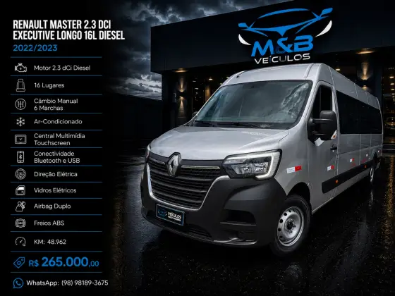 RENAULT MASTER 2.3 DCI DIESEL MINIBUS EXECUTIVE 16L L3H2 3P MANUAL RENAULT MASTER 2.3 DCI DIESEL MINIBUS EXECUTIVE 16L L3H2 3P MANUAL