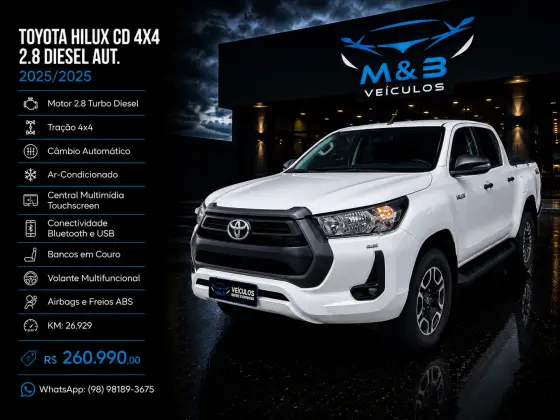 TOYOTA HILUX 2.8 D-4D TURBO DIESEL CD POWER PACK 4X4 AUTOMÁTICO TOYOTA HILUX 2.8 D-4D TURBO DIESEL CD POWER PACK 4X4 AUTOMÁTICO