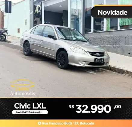 HONDA CIVIC 1.7 LX 16V GASOLINA 4P AUTOMÁTICO HONDA CIVIC 1.7 LX 16V GASOLINA 4P AUTOMÁTICO