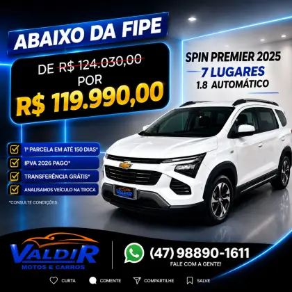 CHEVROLET SPIN 1.8 PREMIER 8V FLEX 4P AUTOMÁTICO CHEVROLET SPIN 1.8 PREMIER 8V FLEX 4P AUTOMÁTICO
