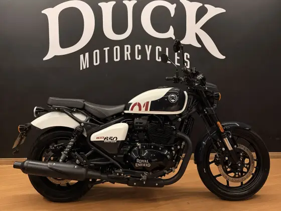 ROYAL ENFIELD SHOTGUN 650 STENCIL WHITE 