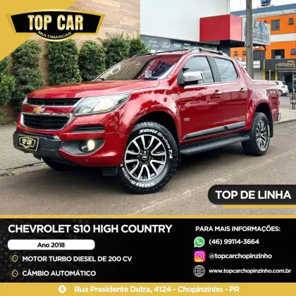 CHEVROLET S10 2.8 HIGH COUNTRY 4X4 CD 16V TURBO DIESEL 4P AUTOMÁTICO