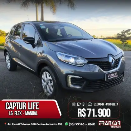 RENAULT CAPTUR 1.6 16V SCE FLEX LIFE X-TRONIC RENAULT CAPTUR 1.6 16V SCE FLEX LIFE X-TRONIC