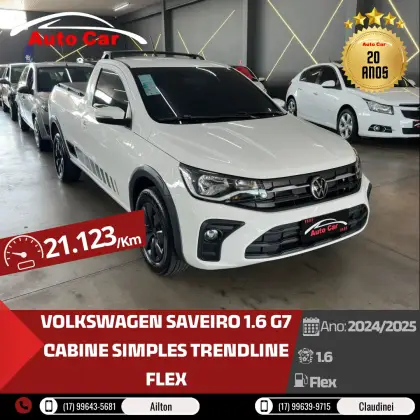 VOLKSWAGEN SAVEIRO 1.6 MSI TRENDLINE CS 16V FLEX 2P MANUAL